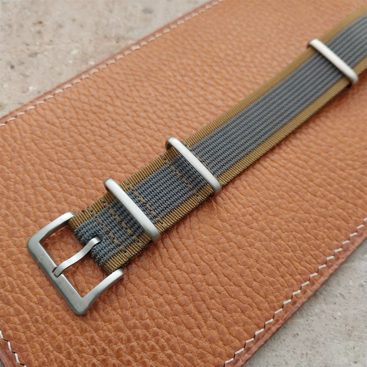 20mm Ribbed Striped Nylon Classic G10 Field Watch Strap