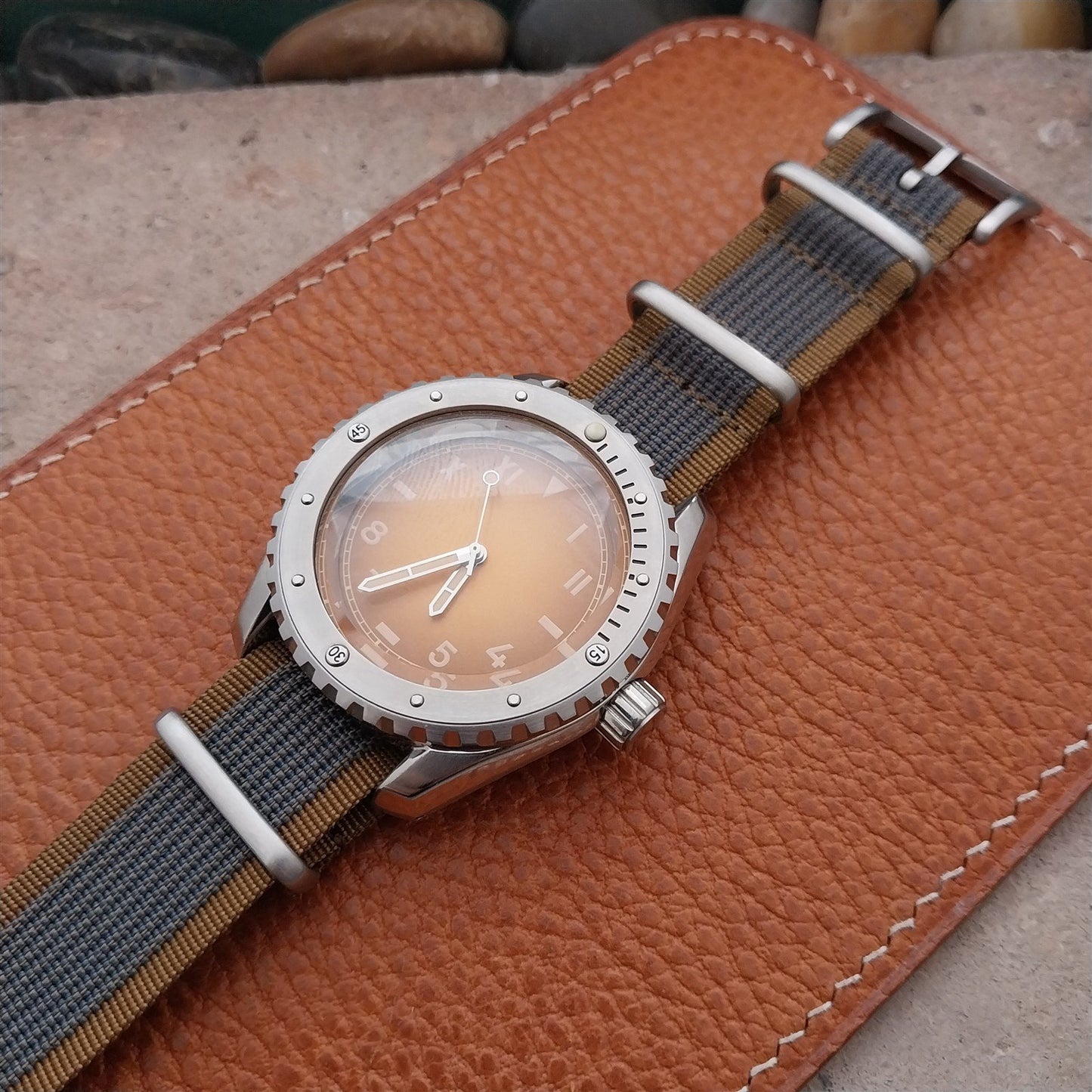 20mm Ribbed Striped Nylon Classic G10 Field Watch Strap