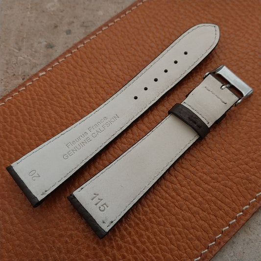 20mm Fleurus France Crushed Grain Calf Tapered 20/16 Watch Strap