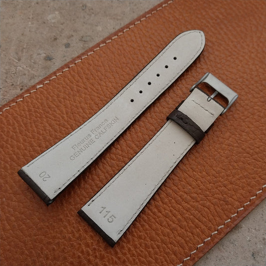 20mm Fleurus France Crushed Grain Calf Tapered 20/16 Watch Strap