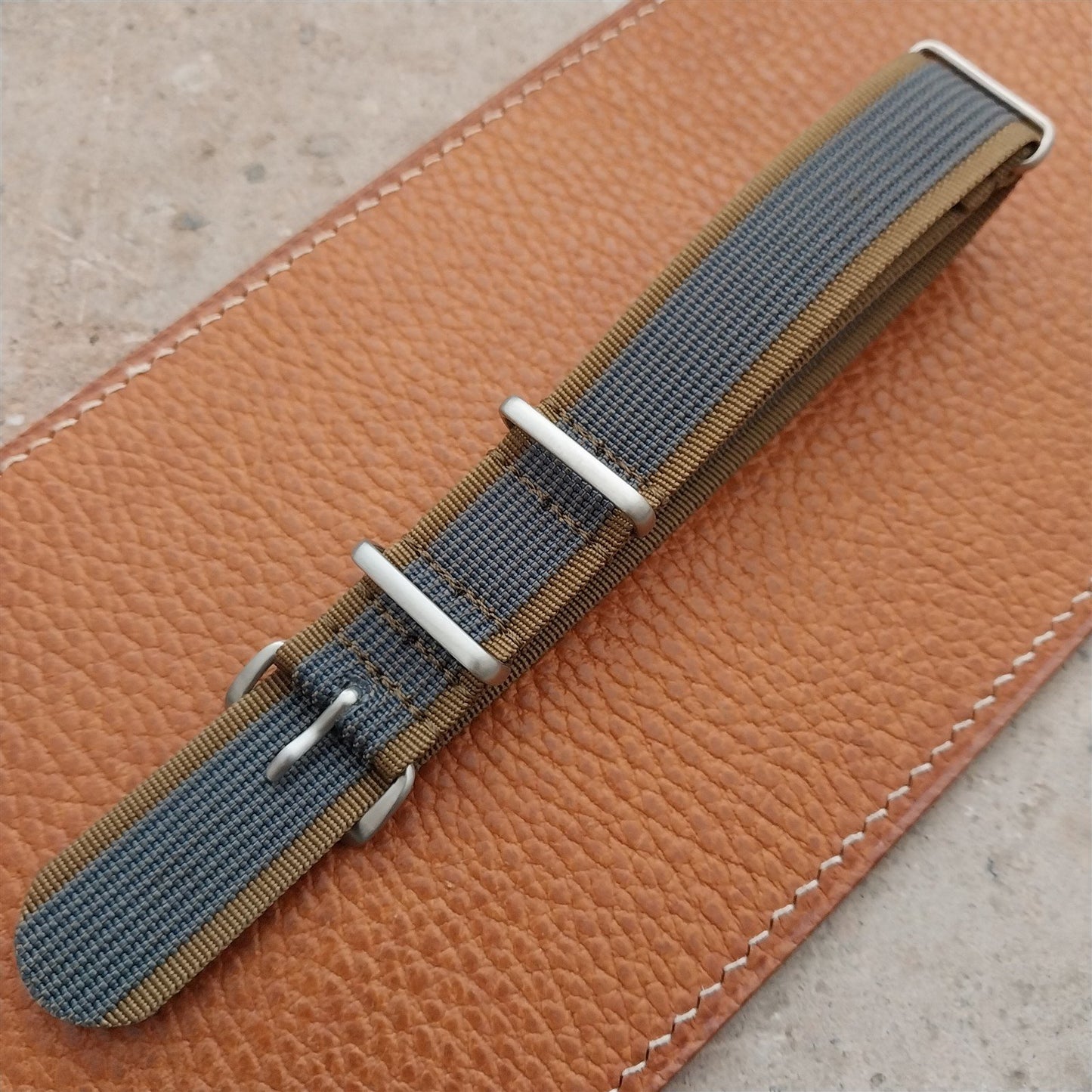 19mm Ribbed Striped Nylon Classic G10 Watch Strap