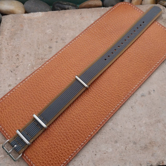 19mm Ribbed Striped Nylon Classic G10 Watch Strap
