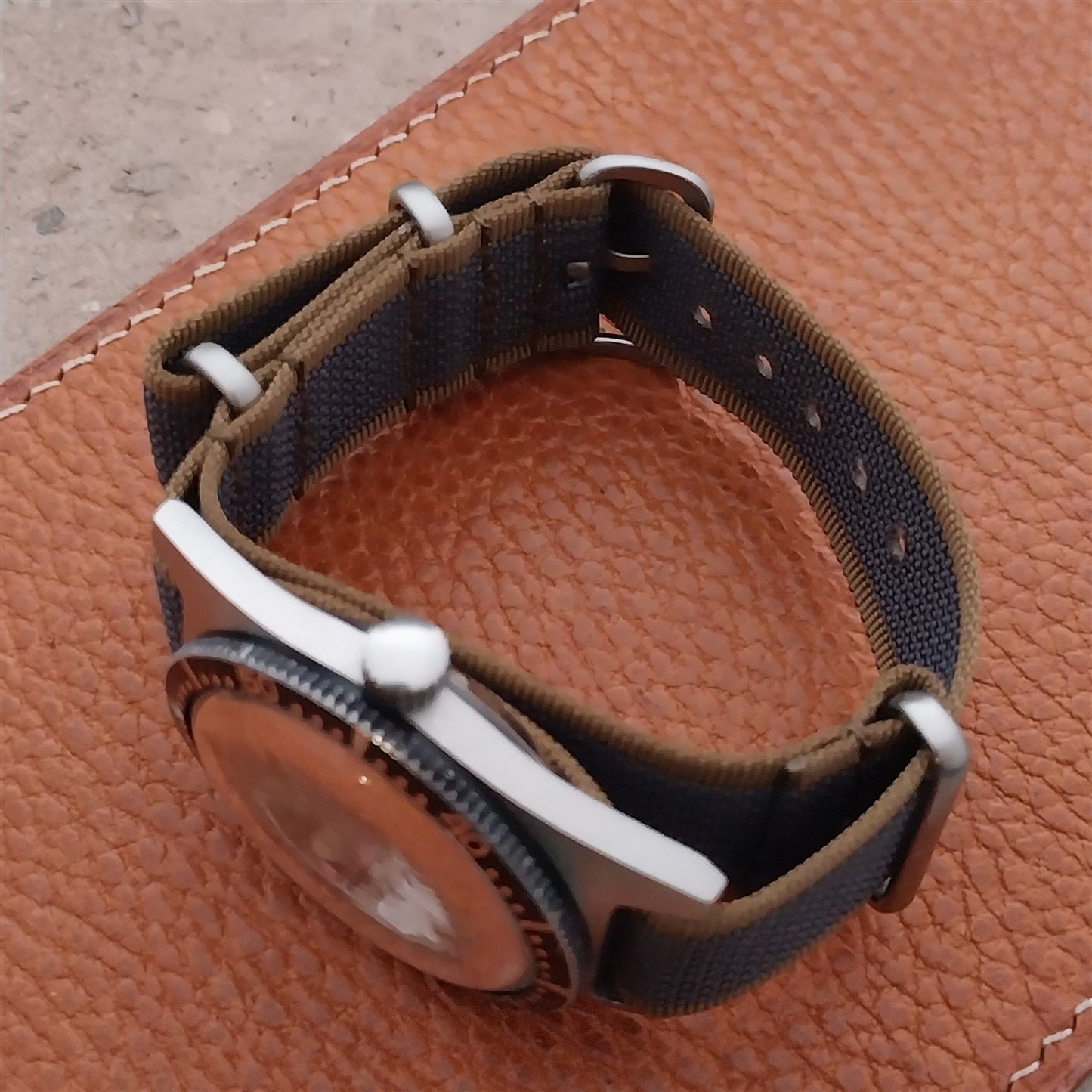 19mm Ribbed Striped Nylon Classic G10 Watch Strap