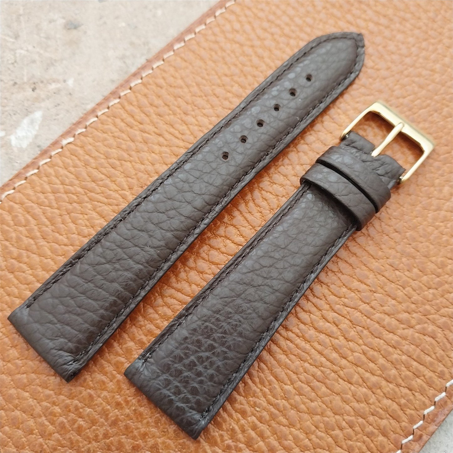 20mm Fleurus France Crushed Grain Calf Tapered 20/16 Watch Strap