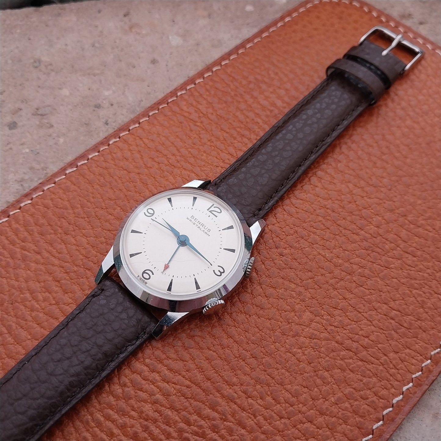 18mm Fleurus France Crushed Grain Calf Tapered 18/16 Watch Strap