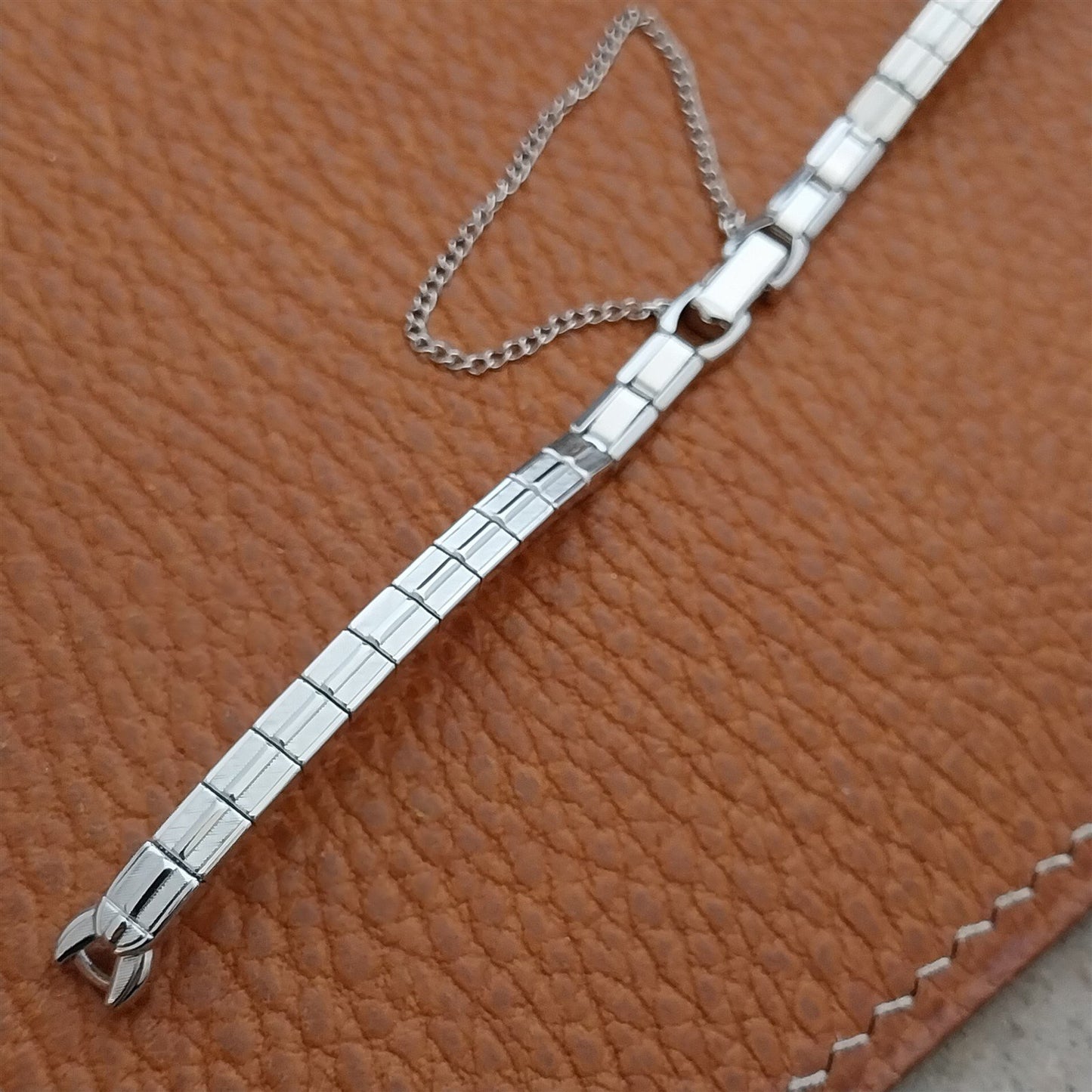 Vintage Ladies White Gold Filled Speidel 1969 Unused Cocktail Watch Band