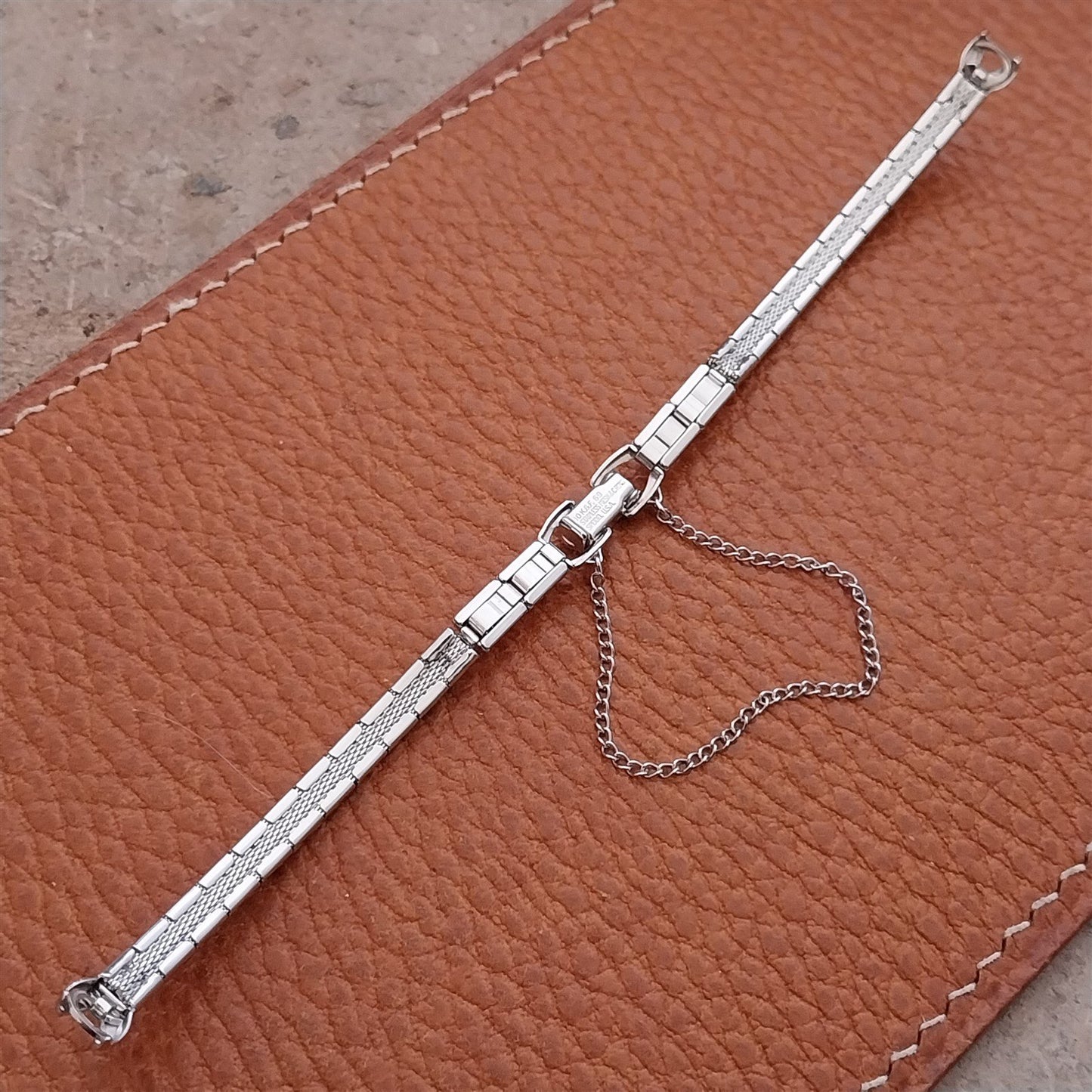 Vintage Ladies White Gold Filled Speidel 1969 Unused Cocktail Watch Band