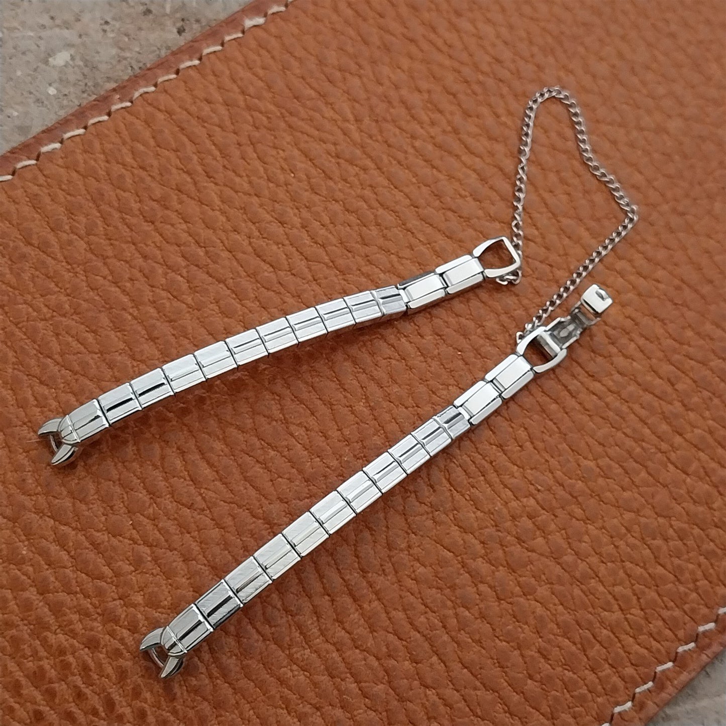 Vintage Ladies White Gold Filled Speidel 1969 Unused Cocktail Watch Band