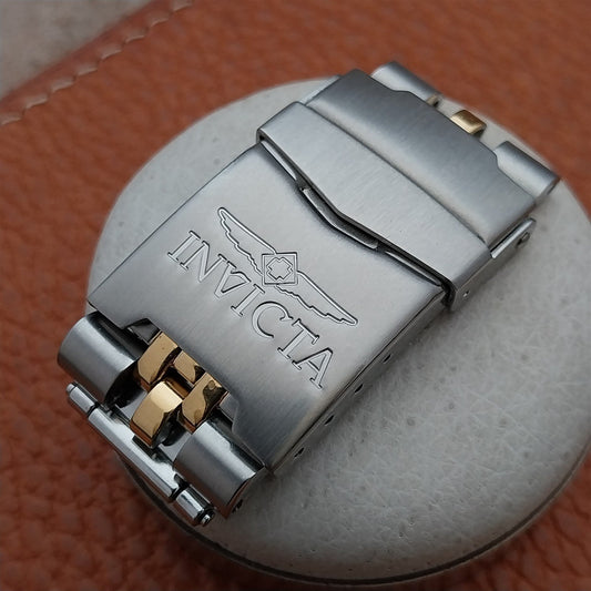 Invicta Stainless Steel & Yellow Gold Tone Jubilee Band Clasp