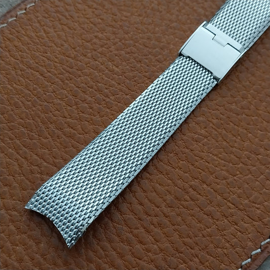 Vintage 18mm White Gold-Filled Mesh Speidel Classic 1960s-1970s Watch Band