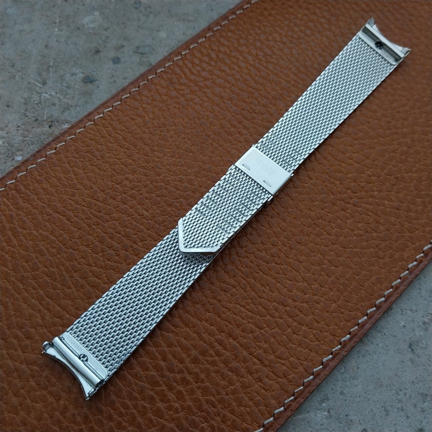 Vintage 18mm White Gold-Filled Mesh Speidel Classic 1960s-1970s Watch Band