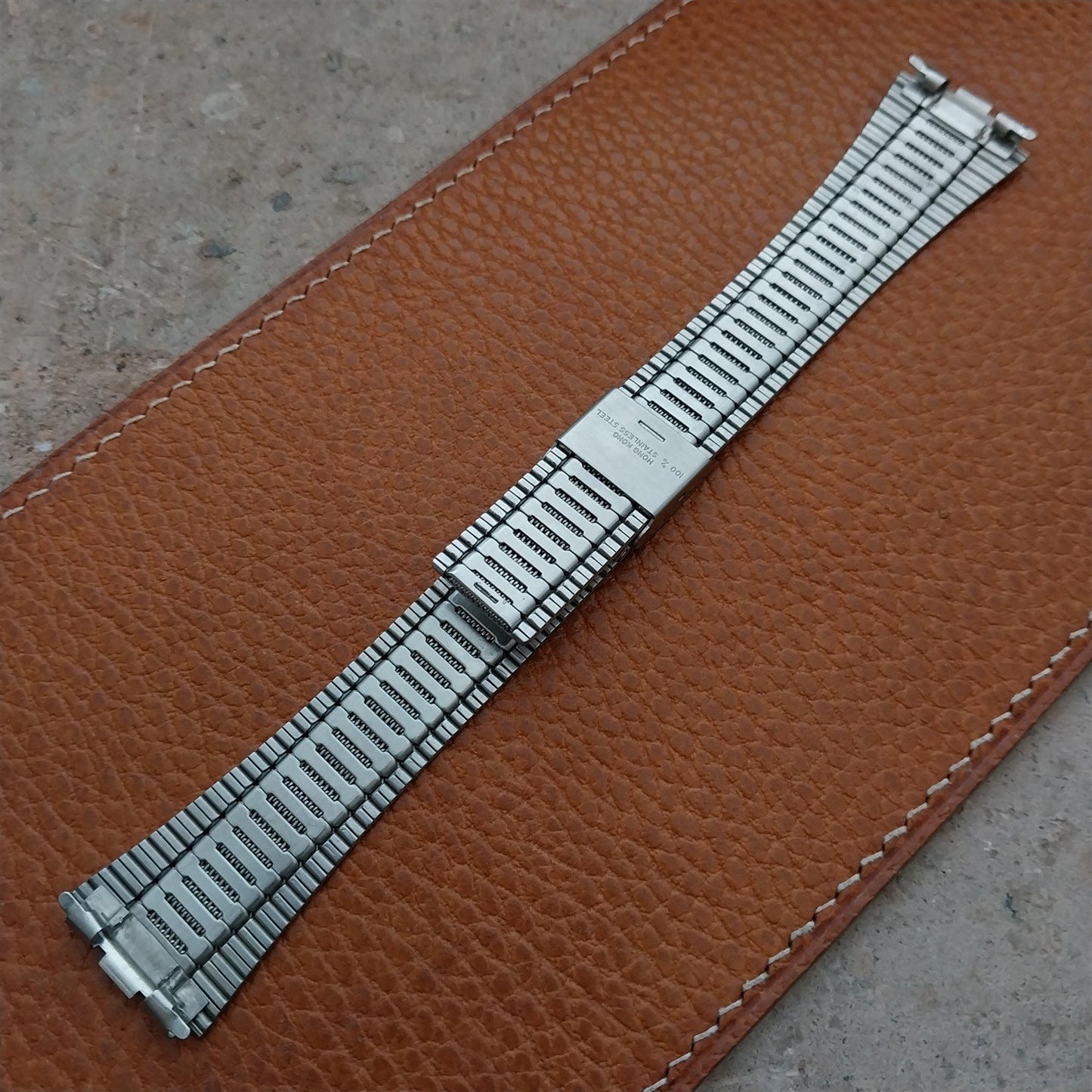 18mm Stainless Steel Classic LED LCD nos Unused 1970s Vintage Watch Band