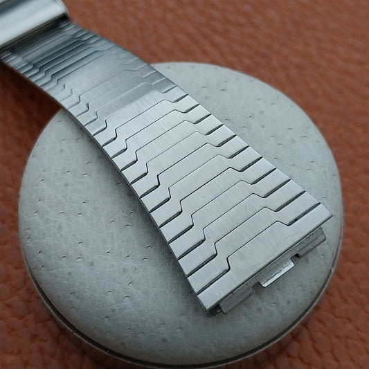 18mm Stainless Steel Classic LED LCD nos Unused 1970s Vintage Watch Band