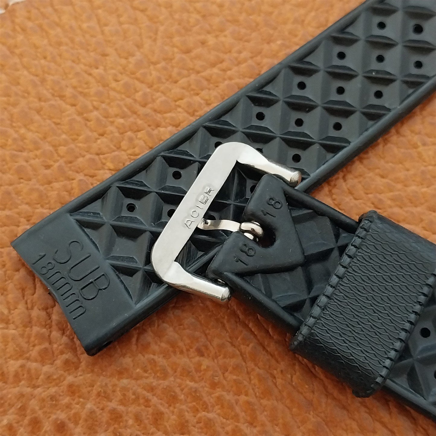 18mm SUB Swiss Perforated Tropical Unused 1960s Vintage Dive Watch Strap