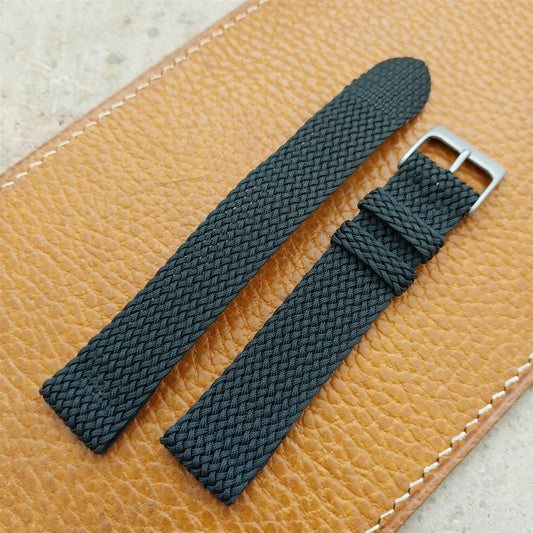 Vintage 16mm Braided Perlon 2-Piece Swiss 1960s Unused Watch Strap