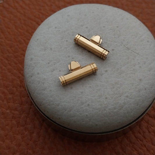 12.5mm Gold-Tone Single-Lug to Spring Bar Vintage Watch Band Adapters
