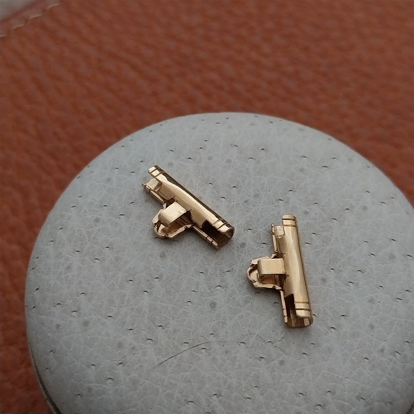 12.5mm Gold-Tone Single-Lug to Spring Bar Vintage Watch Band Adapters