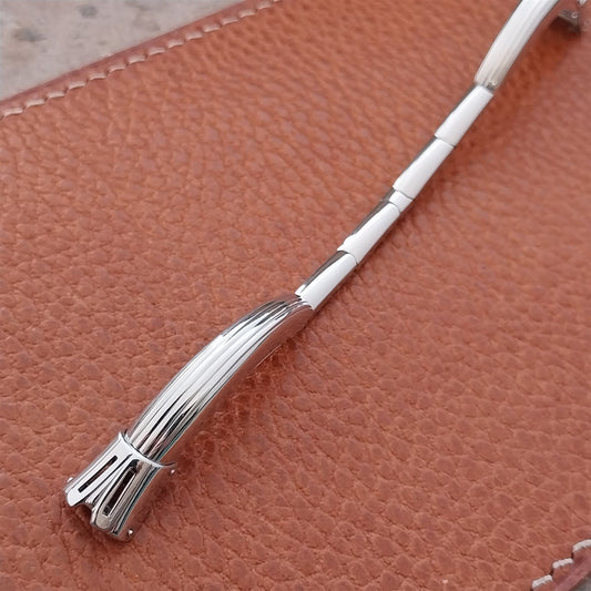 Kreisler White Gold-Filled MCM Ladies Unused 1960s Vintage Cocktail Watch Band