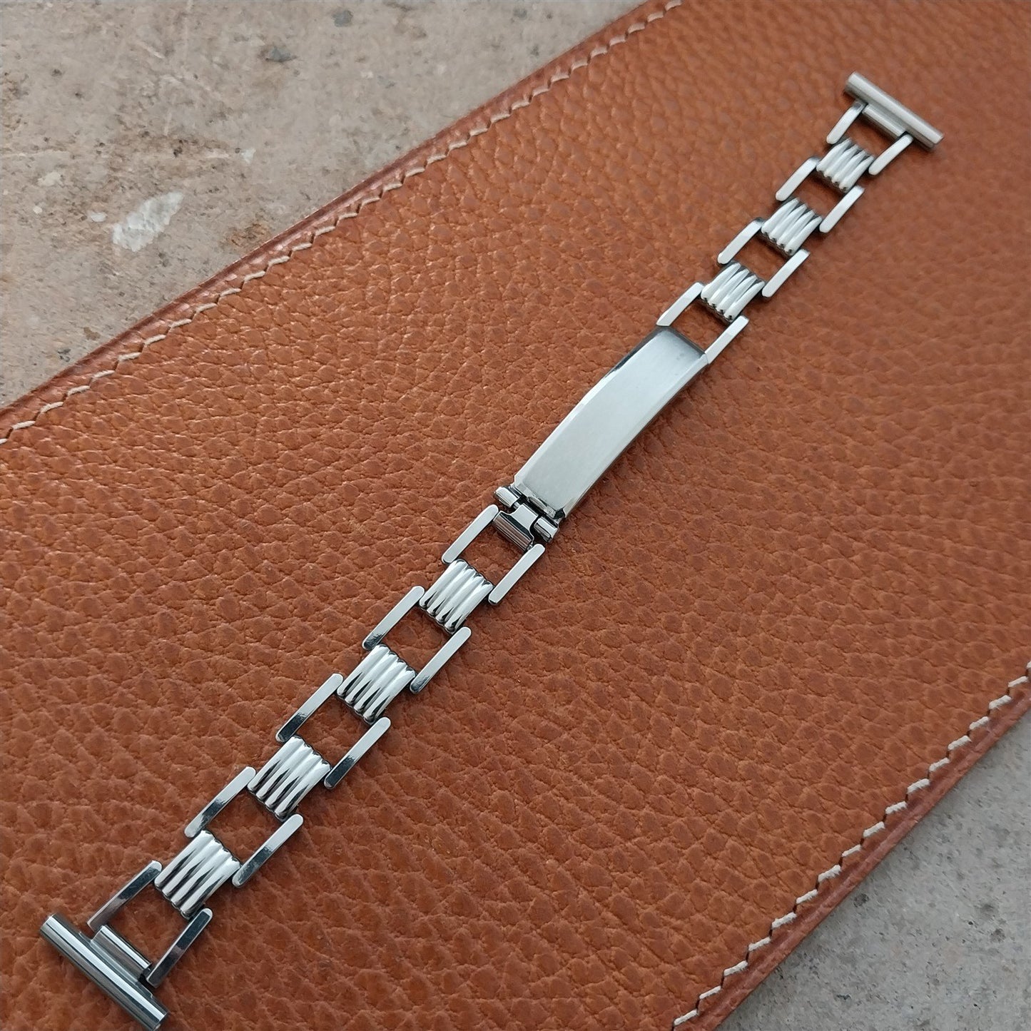 5/8" 15mm 14mm Gemex Stainless Steel 1940s nos Vintage Watch Band