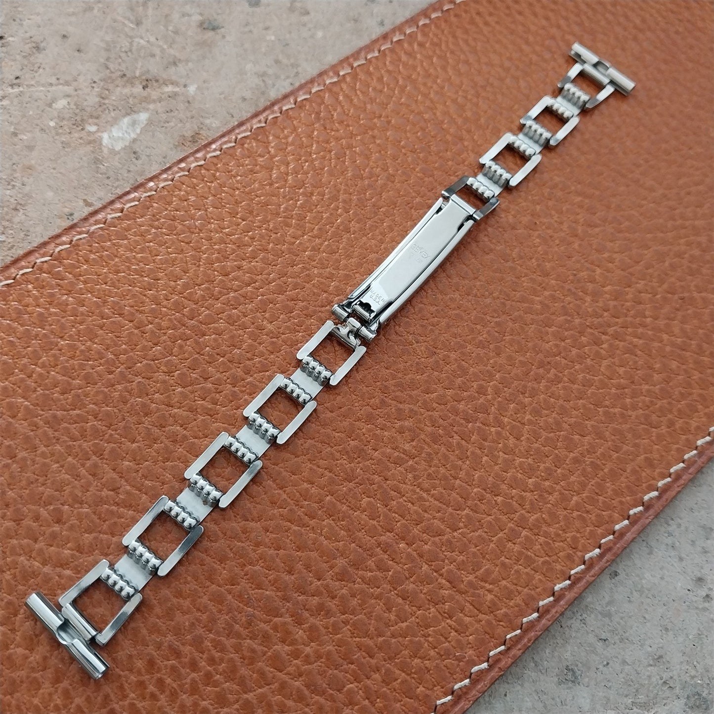 5/8" 15mm 14mm Gemex Stainless Steel 1940s nos Vintage Watch Band