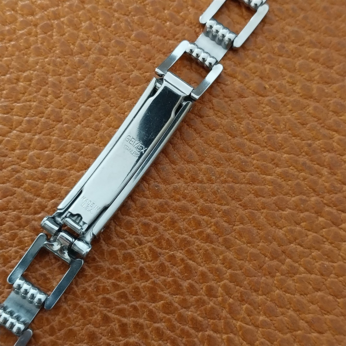 5/8" 15mm 14mm Gemex Stainless Steel 1940s nos Vintage Watch Band
