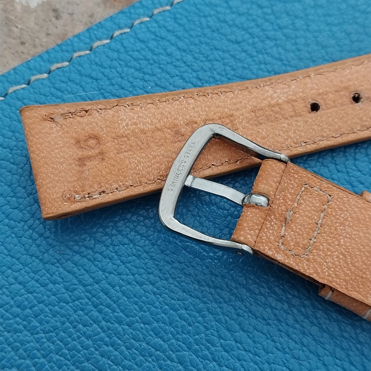 16mm Hadley-Roma USA English Bridle Leather Vintage Watch Strap