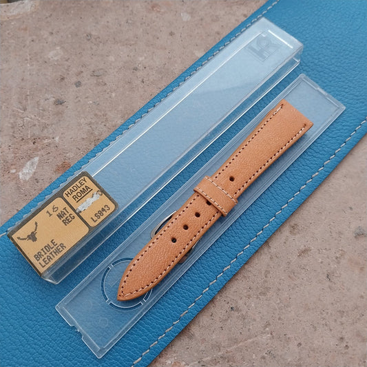 16mm Hadley-Roma USA English Bridle Leather Vintage Watch Strap