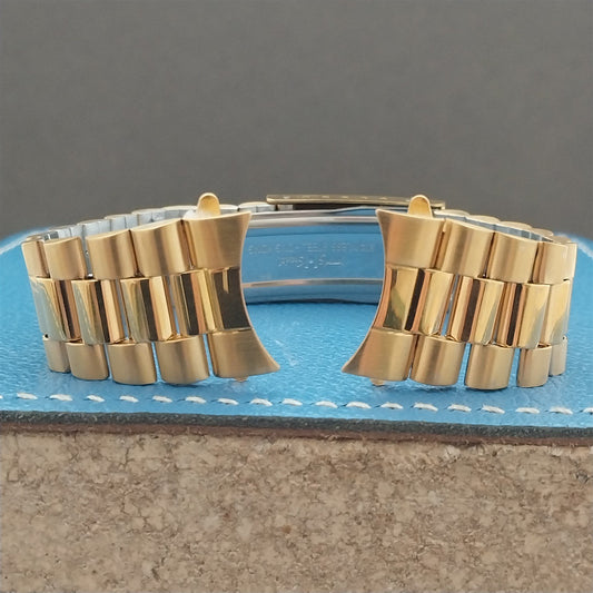 20mm Gold-Tone President Curved End Speidel Hirsch Unused Watch Band