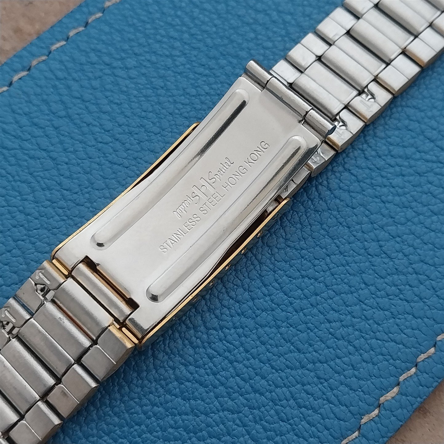 20mm Gold-Tone President Curved End Speidel Hirsch Unused Watch Band