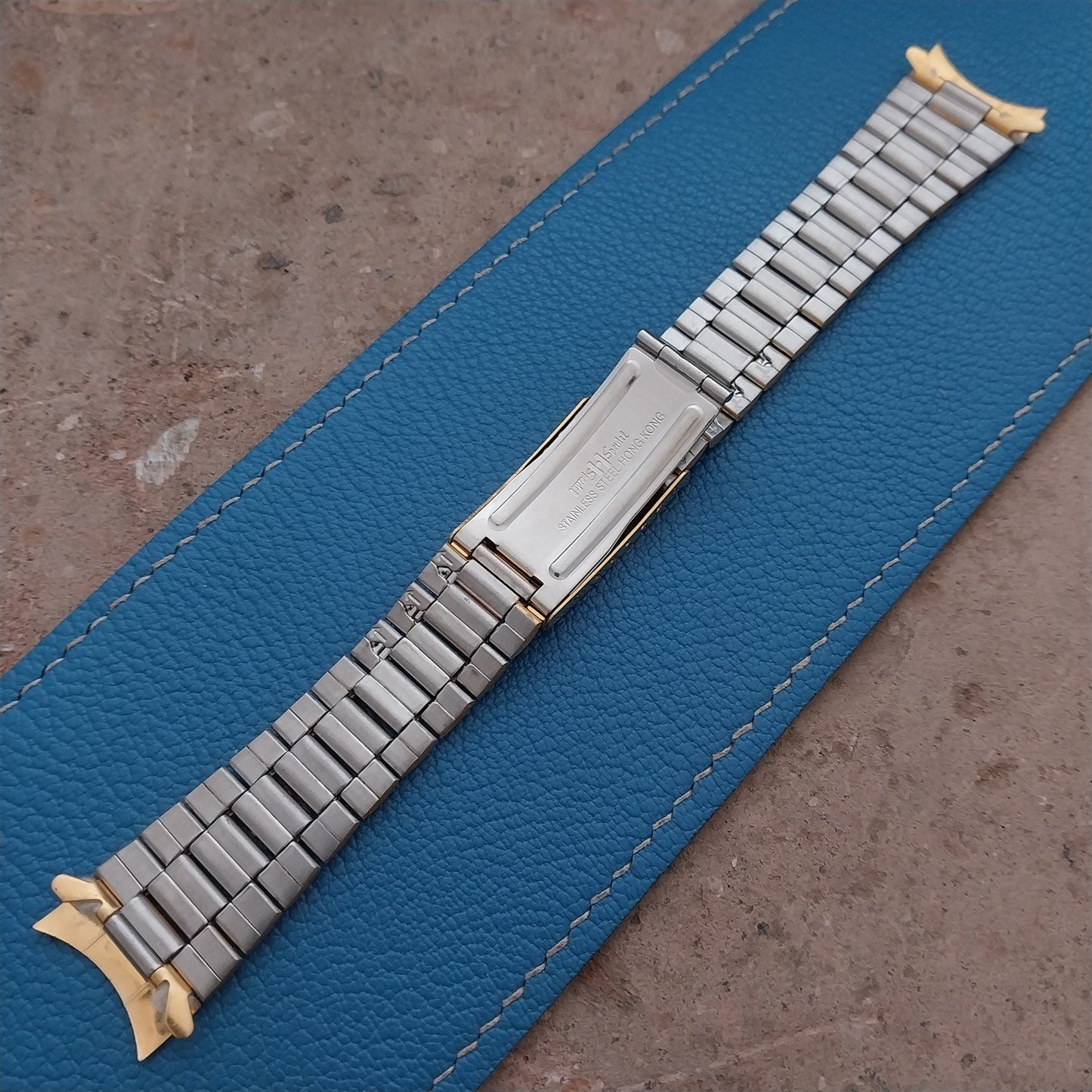 20mm Gold-Tone President Curved End Speidel Hirsch Unused Watch Band