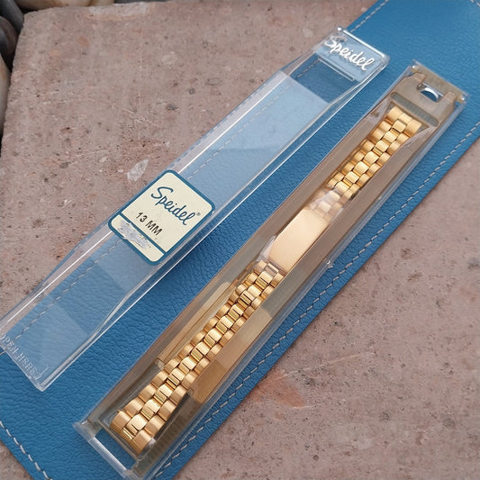 13mm Speidel Hirsch Gold-Tone President Link Ladies Vintage Watch Band