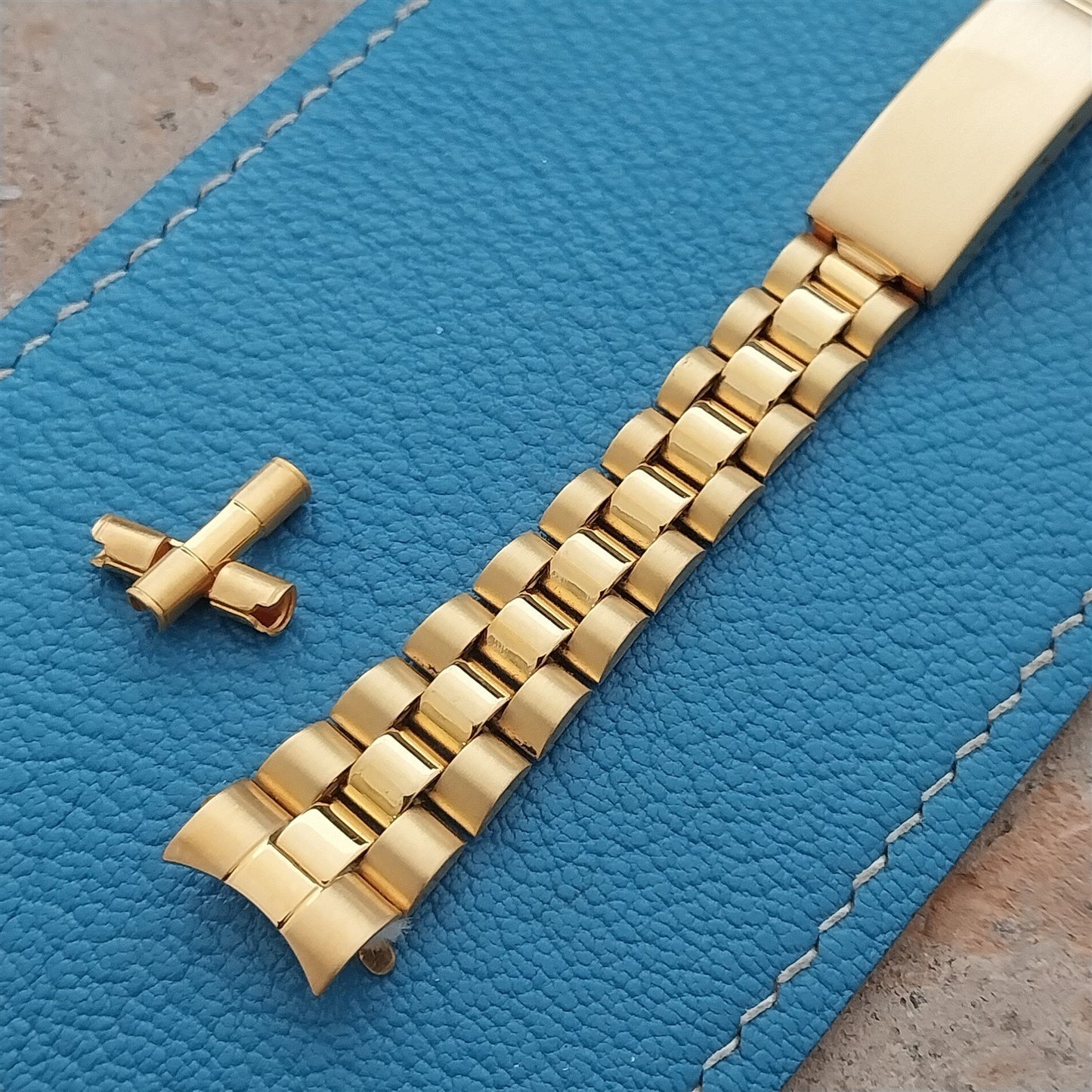13mm Speidel Hirsch Gold-Tone President Link Ladies Vintage Watch Band