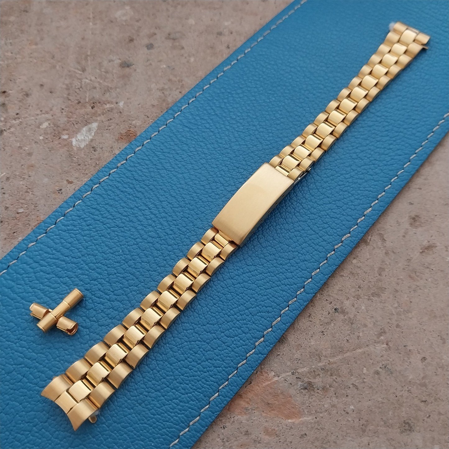13mm Speidel Hirsch Gold-Tone President Link Ladies Vintage Watch Band