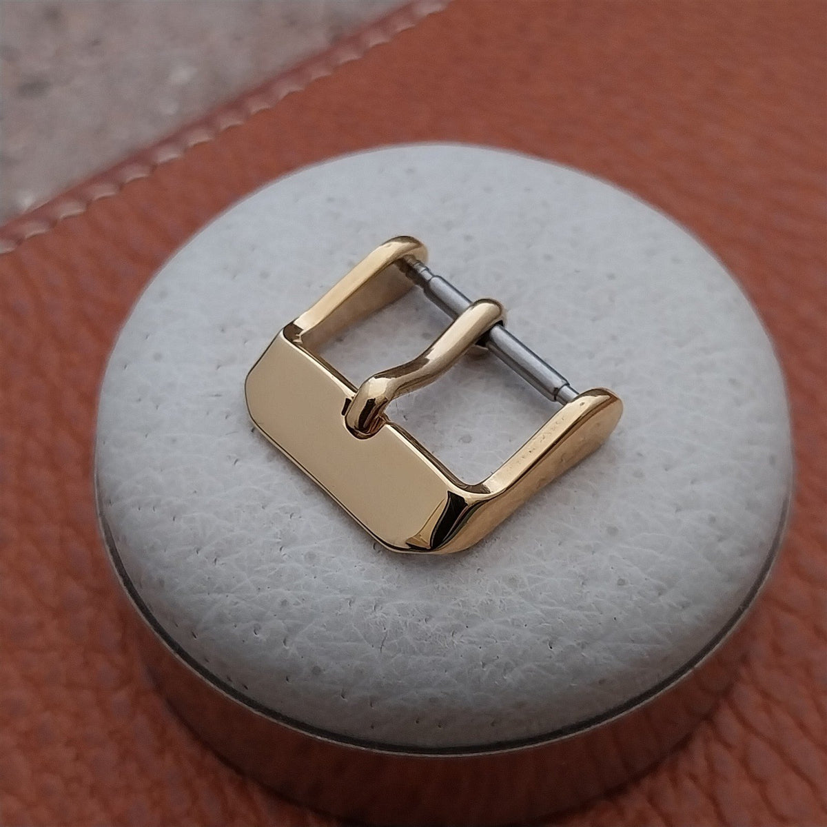 16mm Yellow Gold-Plate Watch Strap Buckle