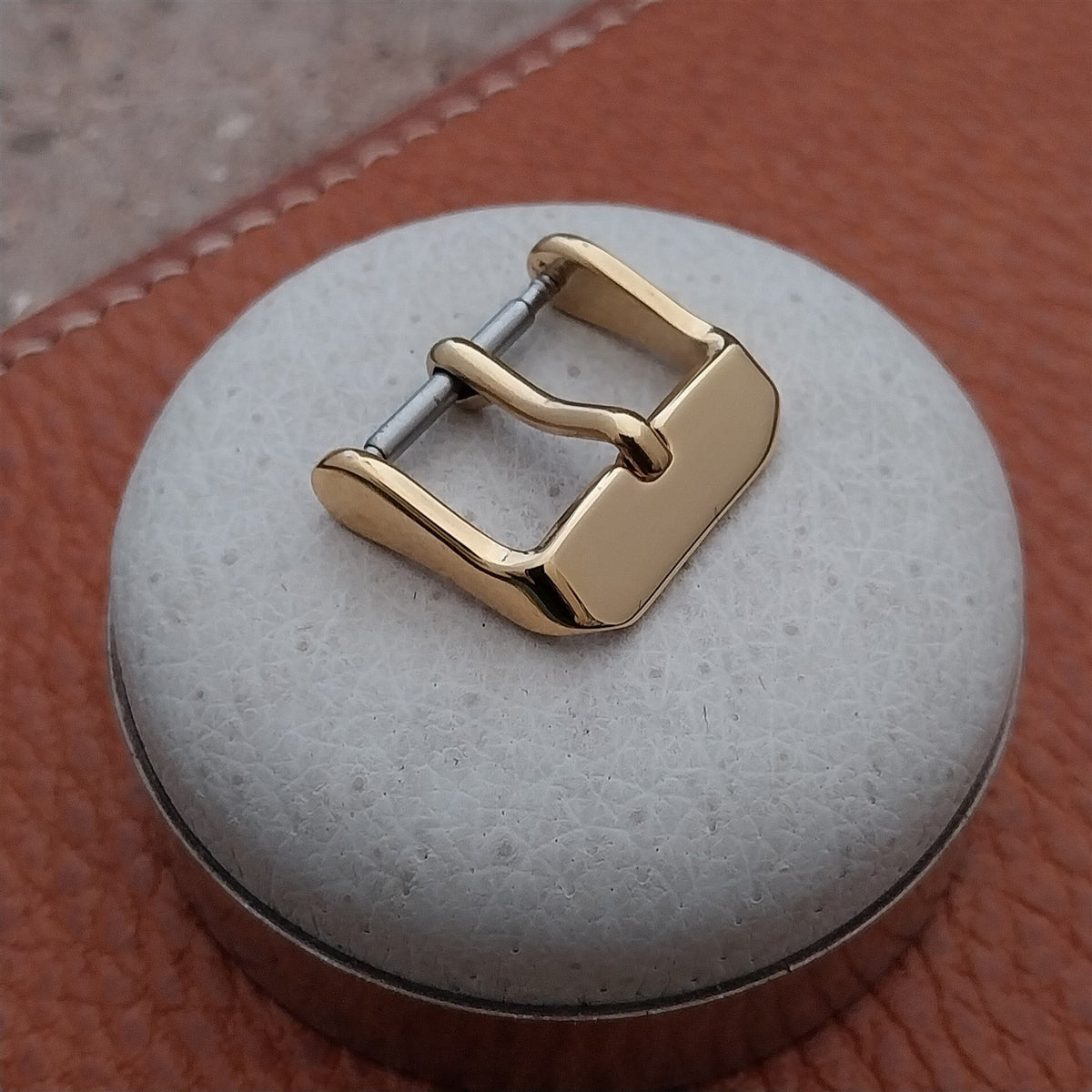 16mm Yellow Gold-Plate Watch Strap Buckle