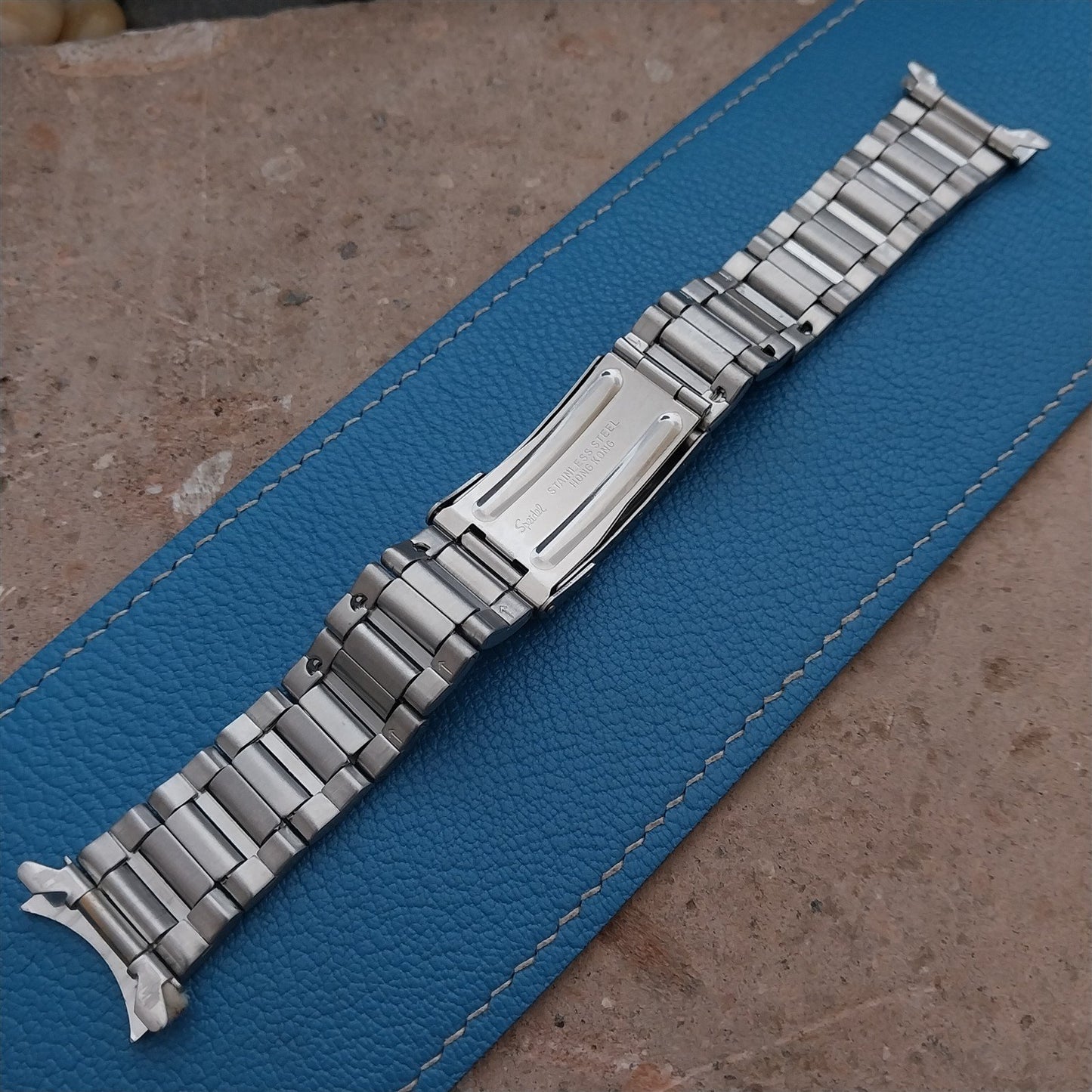 1990s Vintage Speidel Stainless Steel & Gold-Tone 22mm Unused Classic Watch Band