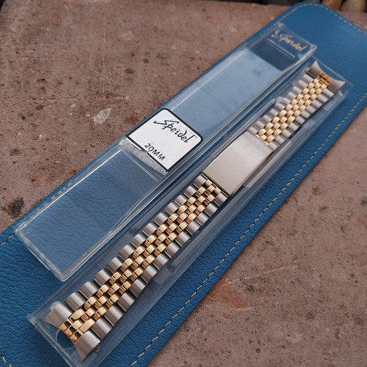 20mm Speidel Hirsch Stainless & Gold Tone Jubilee Unused Watch Band