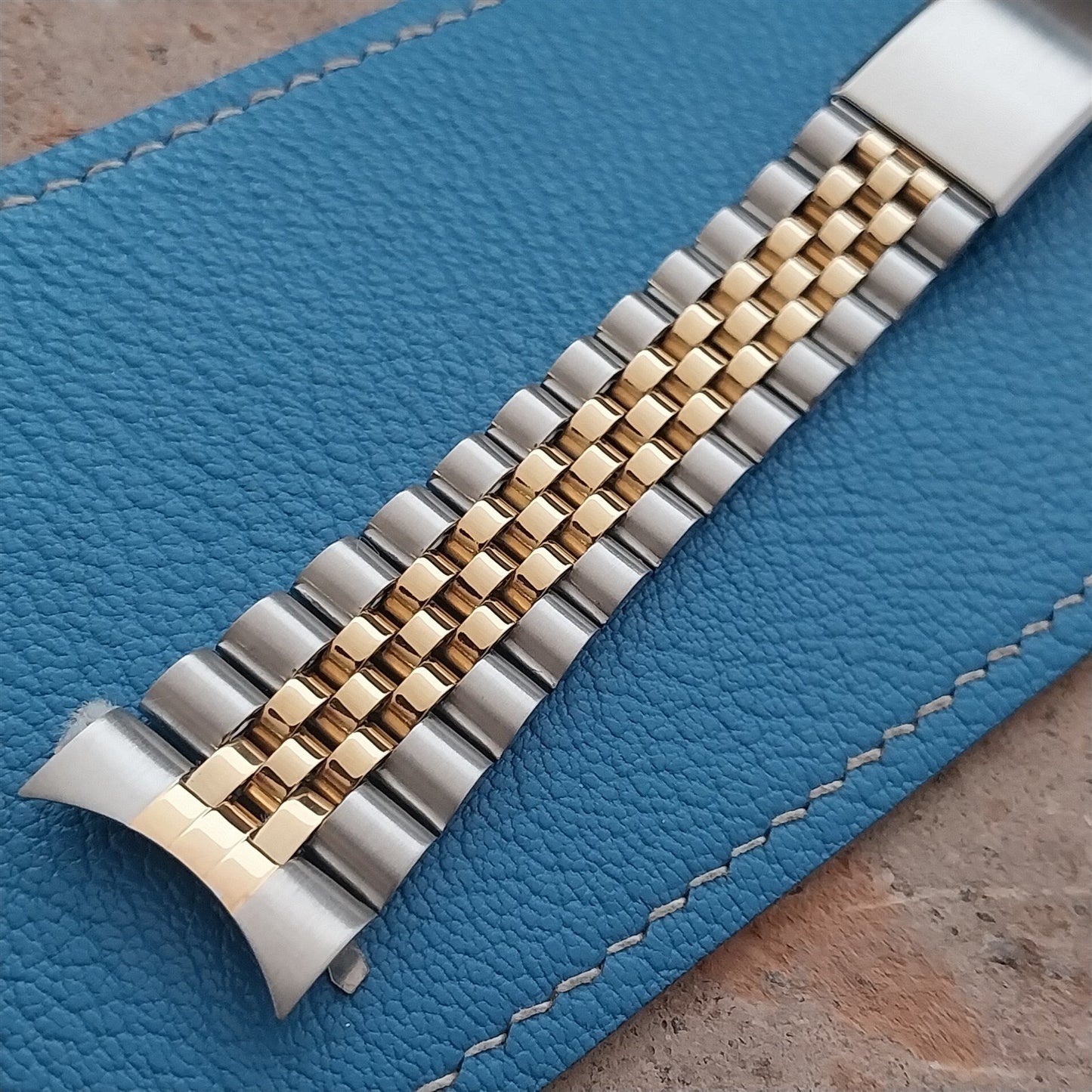 20mm Speidel Hirsch Stainless & Gold Tone Jubilee Unused Watch Band