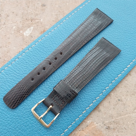20mm Hamilton Lizard NOS Vintage Watch Strap & Gold Logo Buckle