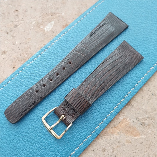 20mm Hamilton Lizard NOS Vintage Watch Strap & Gold Logo Buckle