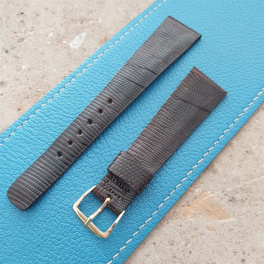20mm Hamilton Lizard NOS Vintage Watch Strap & Gold Logo Buckle