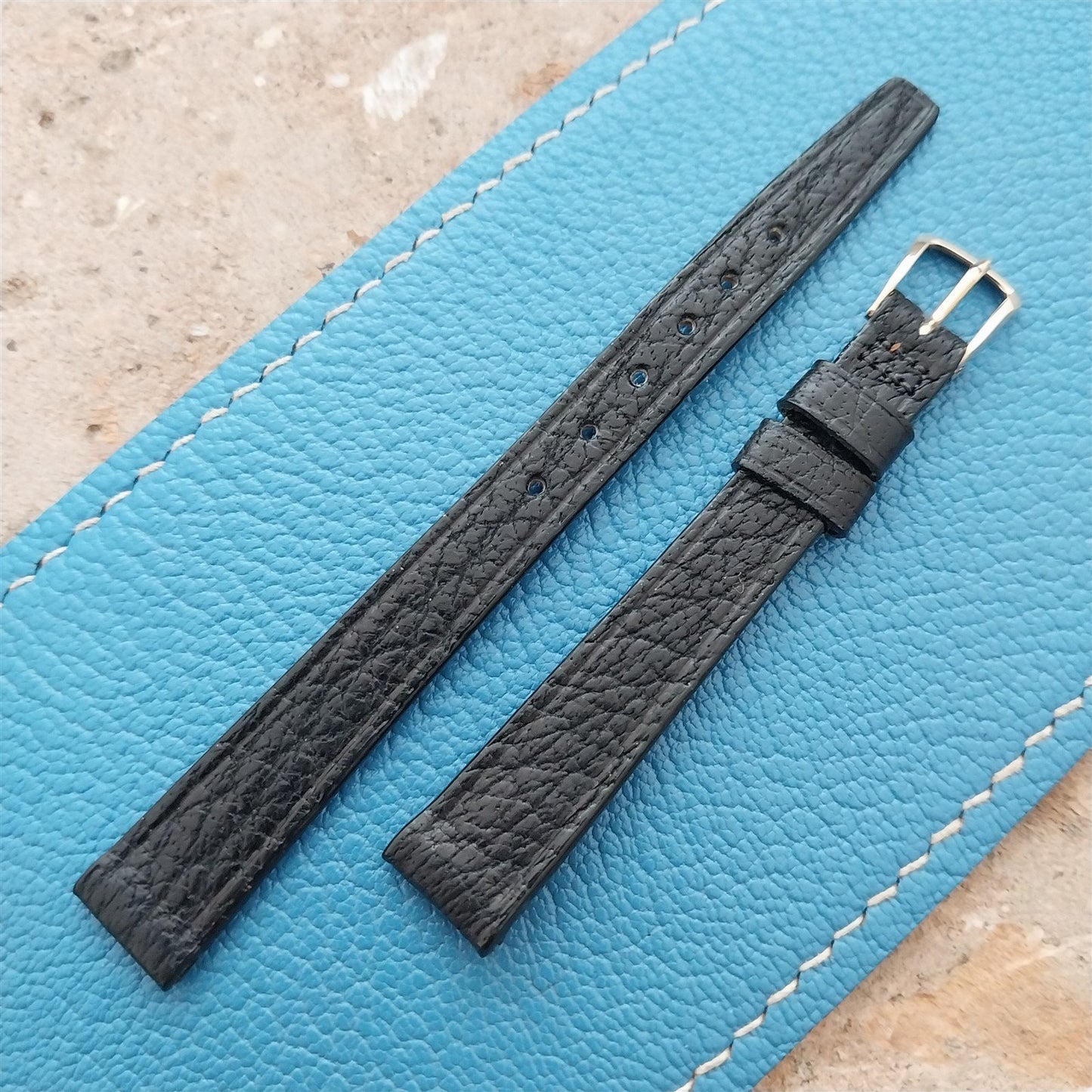 11mm Hamilton Ladies NOS Vintage Bison Watch Strap & Gold Logo Buckle