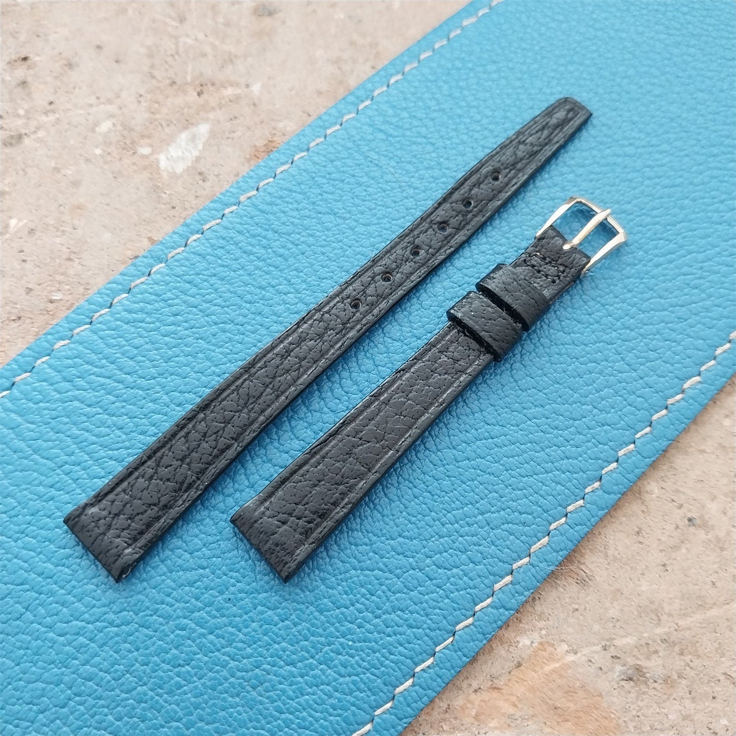 11mm Hamilton Ladies NOS Vintage Bison Watch Strap & Gold Logo Buckle