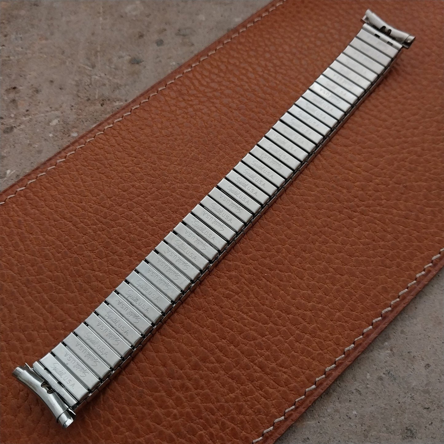 19mm 18mm 17mm Speidel Radial Stainless Wide 1970s Unused Vintage Watch Band
