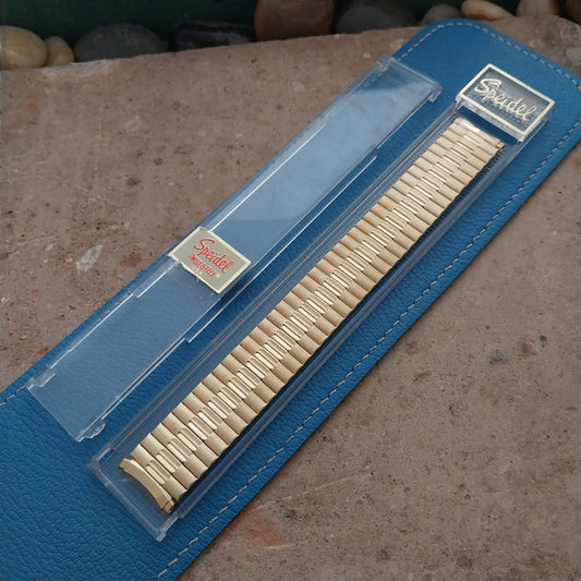 17mm 18mm 19mm Speidel Gold-Tone Wide Unused 1970s Vintage Watch Band