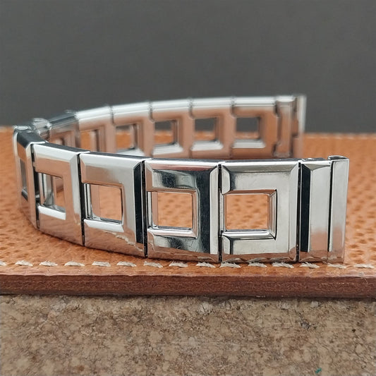5/8" Stainless Steel Gemex Zephyr mcm Unused 1950s Vintage Watch Band