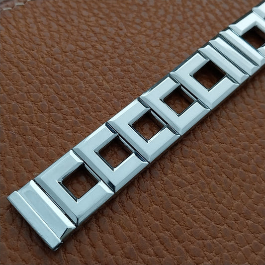 5/8" Stainless Steel Gemex Zephyr mcm Unused 1950s Vintage Watch Band