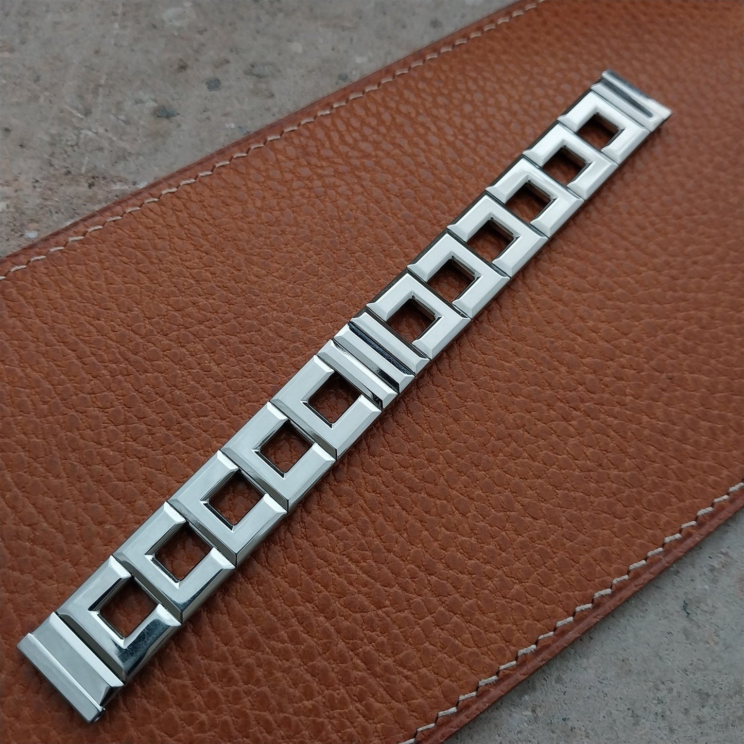 5/8" Stainless Steel Gemex Zephyr mcm Unused 1950s Vintage Watch Band
