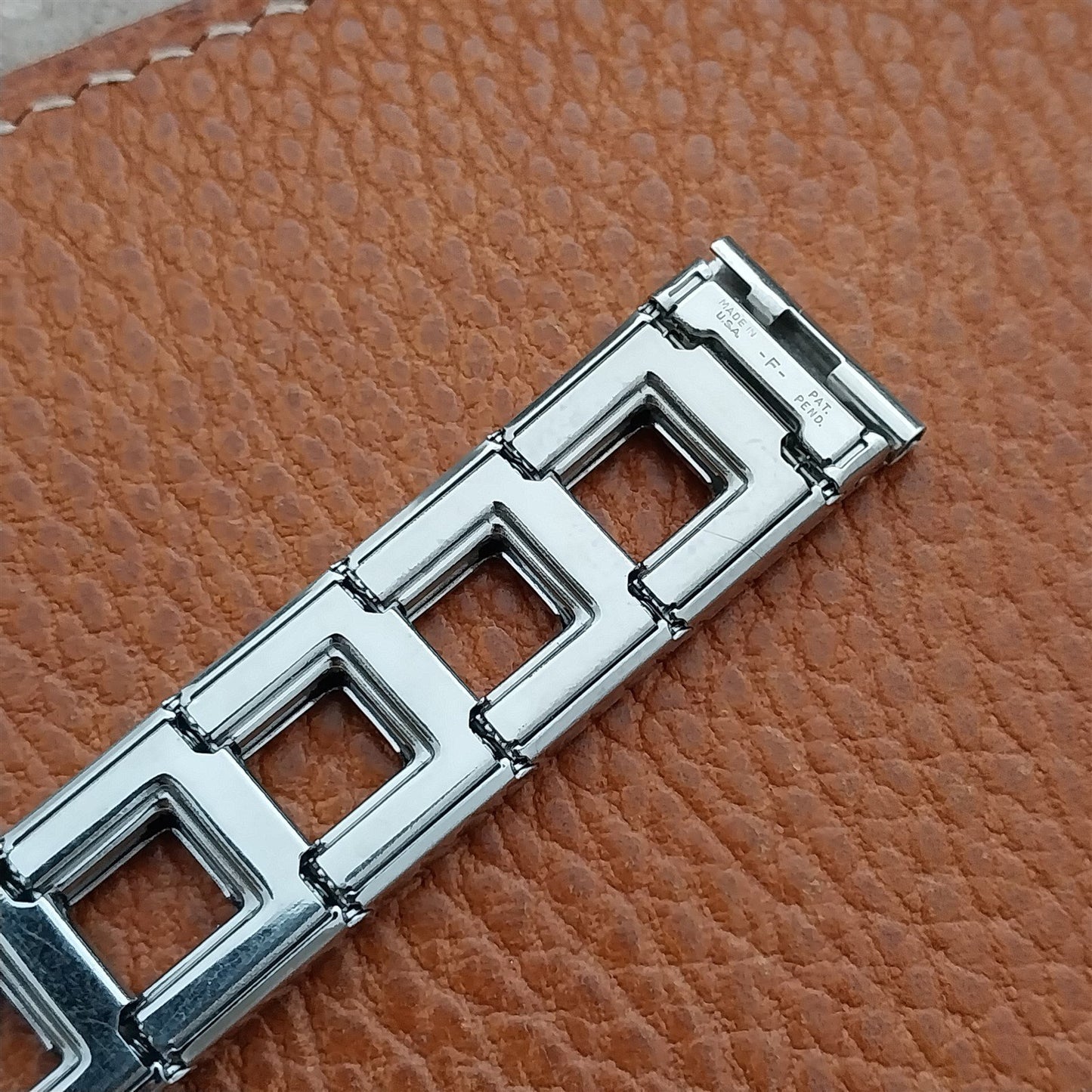 5/8" Stainless Steel Gemex Zephyr mcm Unused 1950s Vintage Watch Band