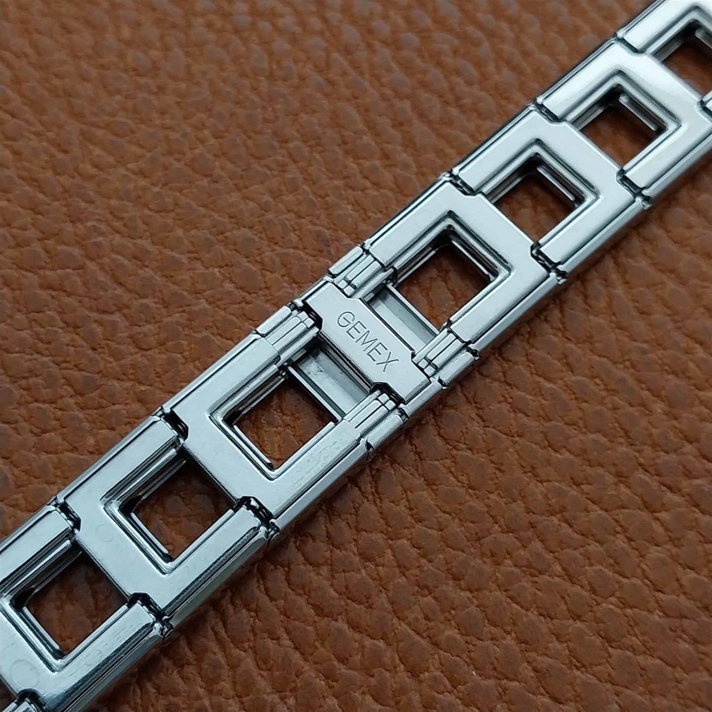 5/8" Stainless Steel Gemex Zephyr mcm Unused 1950s Vintage Watch Band
